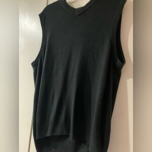Dockers Black Sleeveless V-Neck Knit Tank
